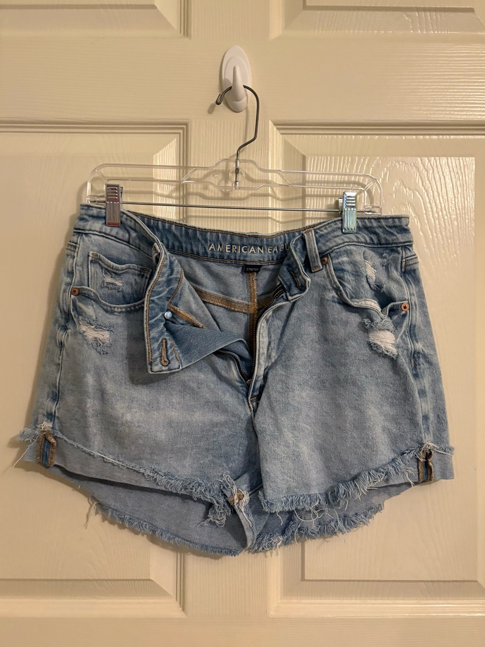AE Mom Stretch Denim Shorts
